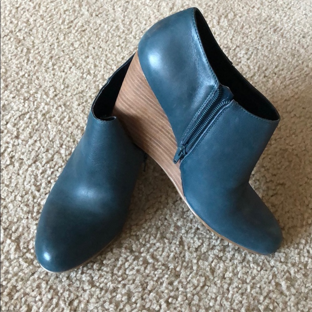Nine West Blue Wedge Booties